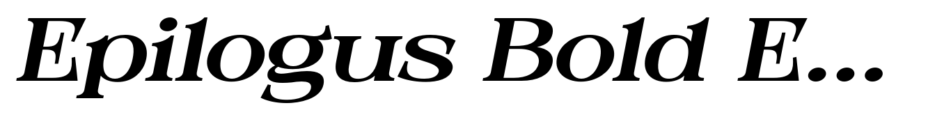 Epilogus Bold Expanded Italic